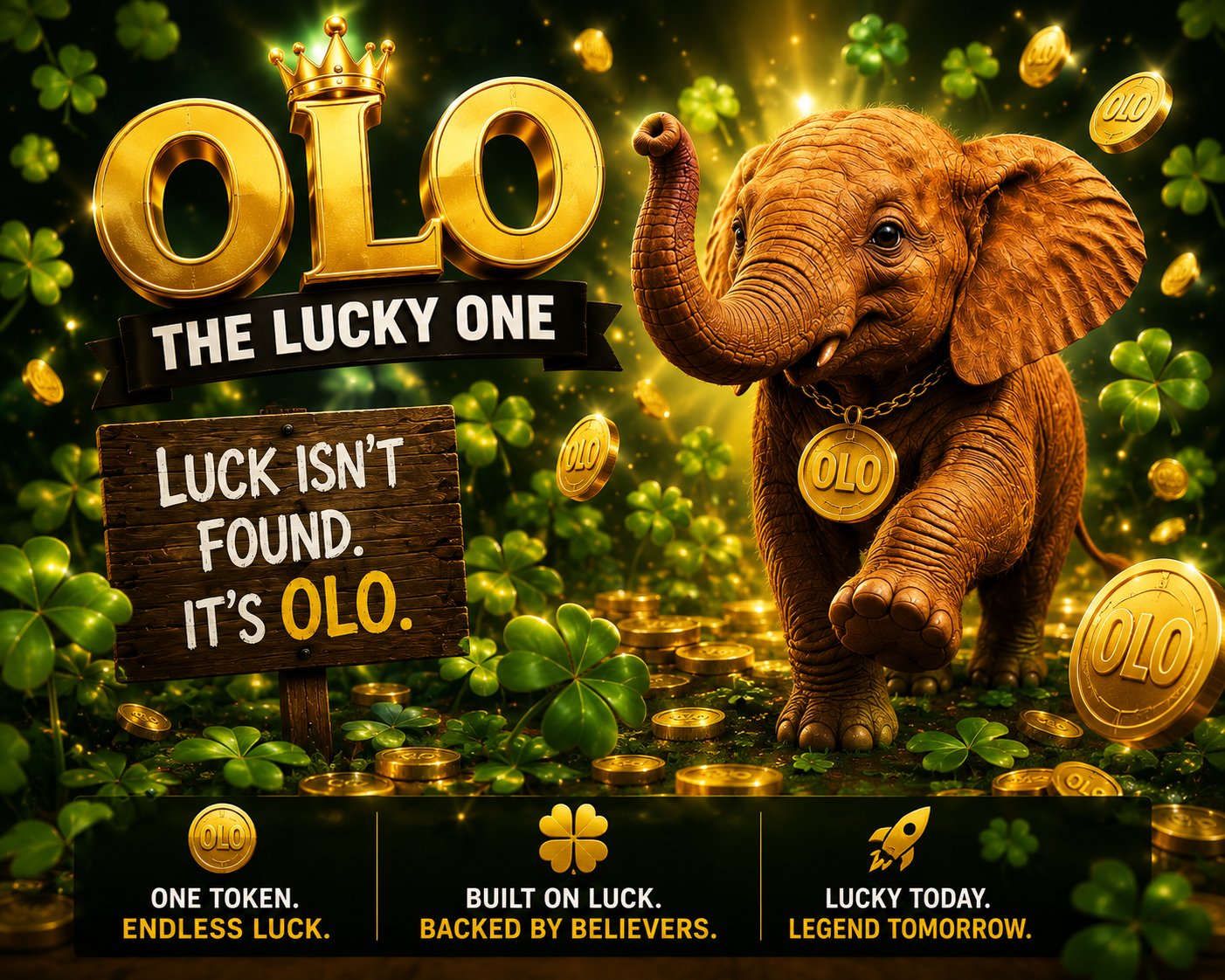 OLO the lucky one — luck isn't found, it's OLO